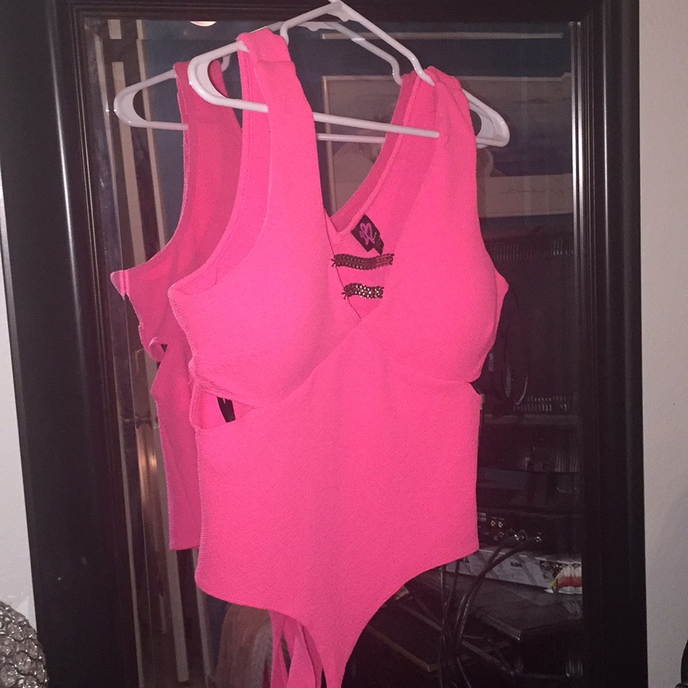 NWT 2B Bebe Hot Pink onesie 💞